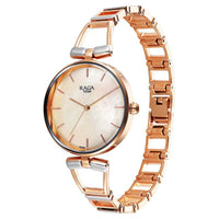 Titan Raga Ascend Quartz Alog Mother Of Pearl Dial With Two Toned Color Metal Strap Watch For Women