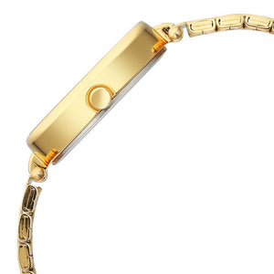 Titan Karishma Quartz Analog Silver Dial Golden Stainless Steel Strap Watch For Women(2758YM01)