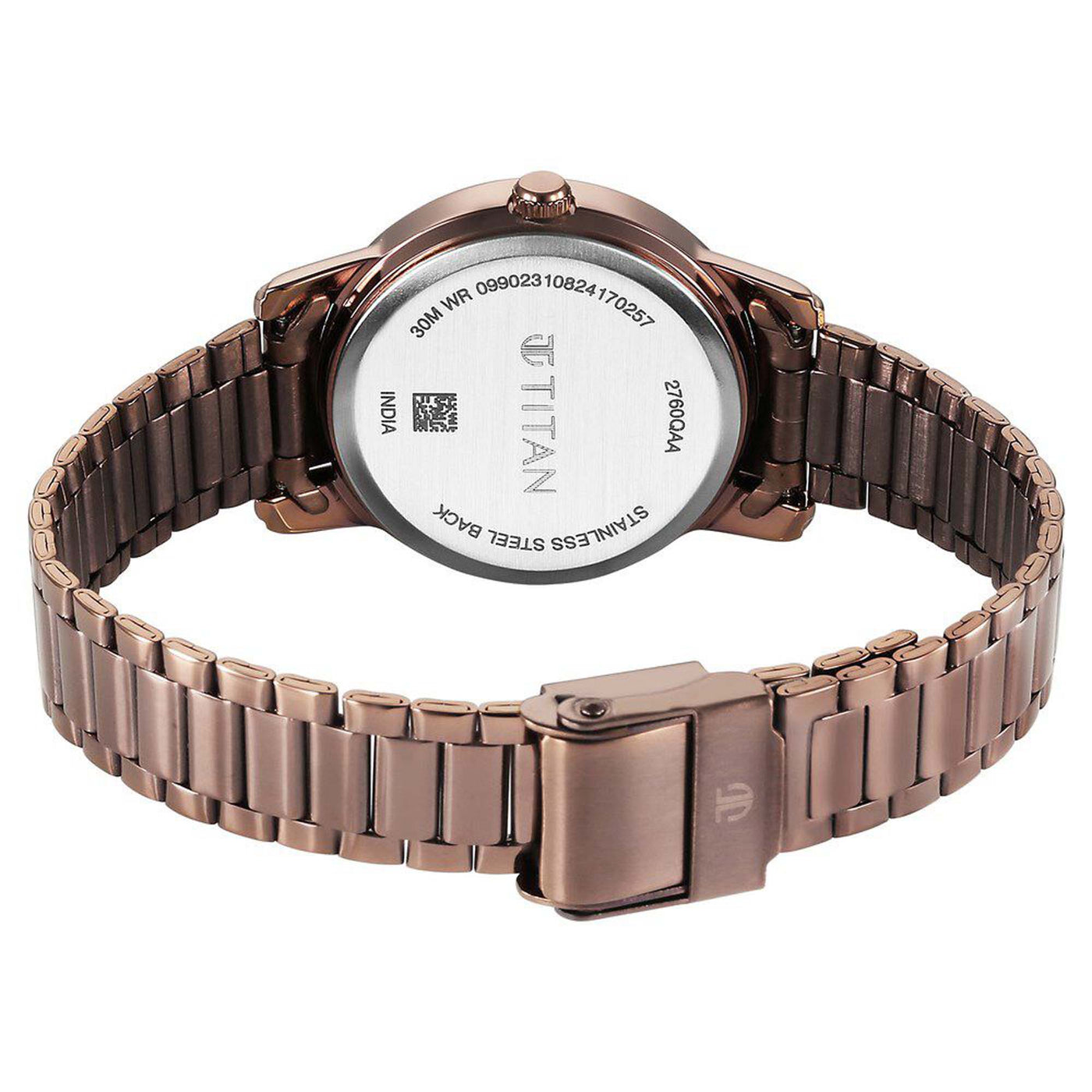 Titan Karishma Quartz Analog Beige Dial Brown Stainless Steel Strap Watch For Women(2760QM01)