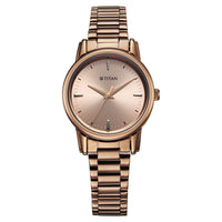 Titan Karishma Quartz Analog Beige Dial Brown Stainless Steel Strap Watch For Women(2760QM02)