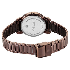 Titan Karishma Quartz Analog Beige Dial Brown Stainless Steel Strap Watch For Women(2760QM02)