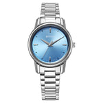 Titan Karishma Quartz Analog Blue Dial Silver Stainless Steel Strap Watch For Women(2760SM02)
