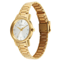 Titan Karishma Quartz Analog Silver Dial Golden Stainless Steel Strap Watch For Women(2760YM01)