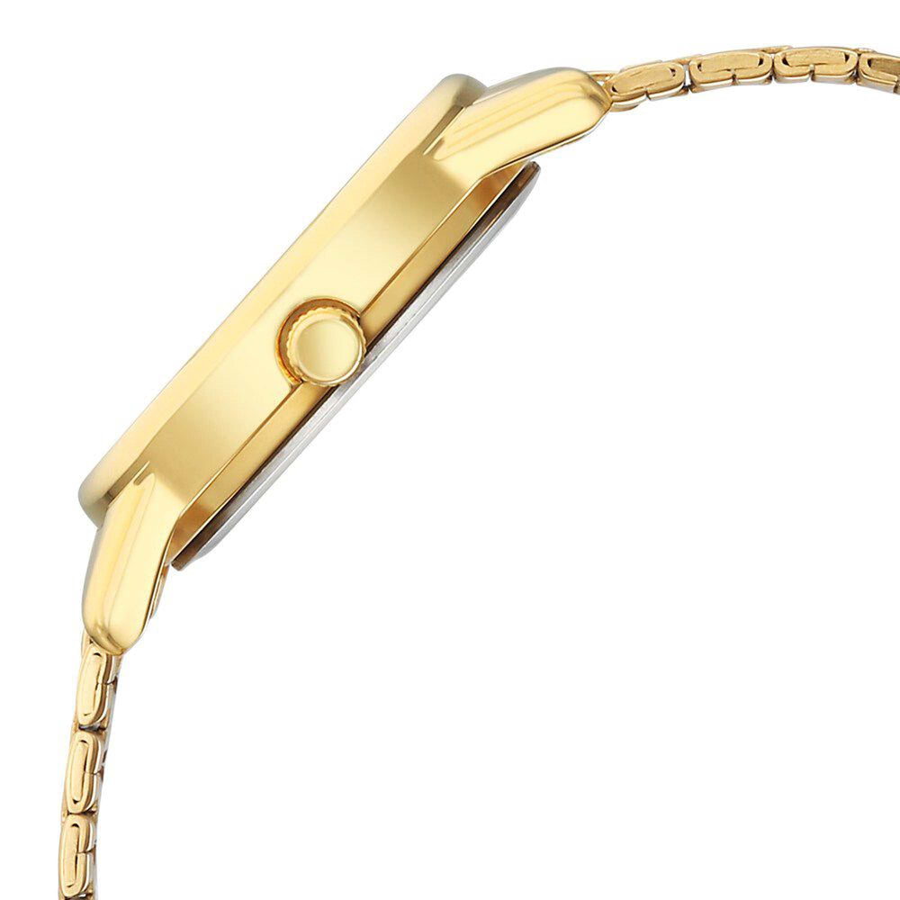 Titan Karishma Quartz Analog Silver Dial Golden Stainless Steel Strap Watch For Women(2760YM01)