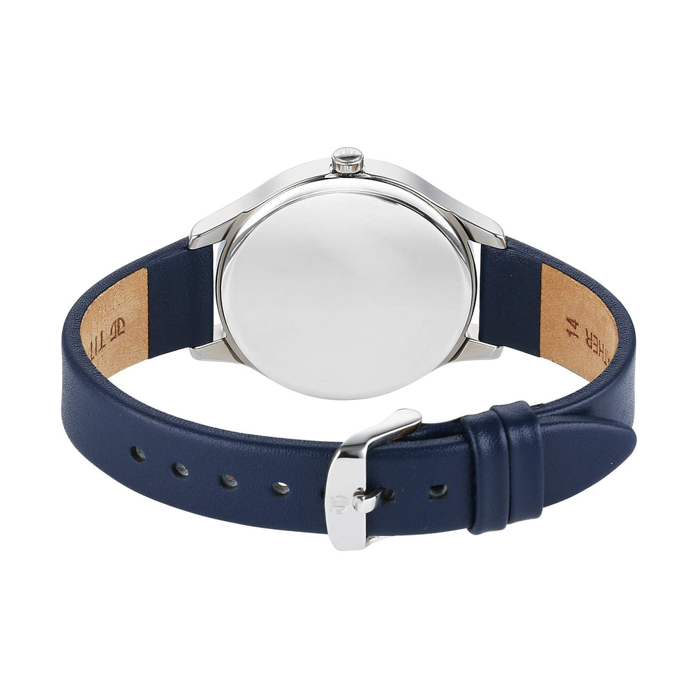 Titan Neo Quartz Analog Blue Dial Blue Leather Strap Watch For Women 2781SL02