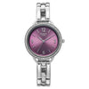Titan Raga Purple Dial Silver Metal Strap Analog Watch for Women
