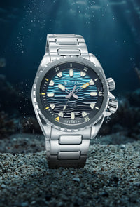 Titan Zero Hour Diver's Blue Dial Analog Watch