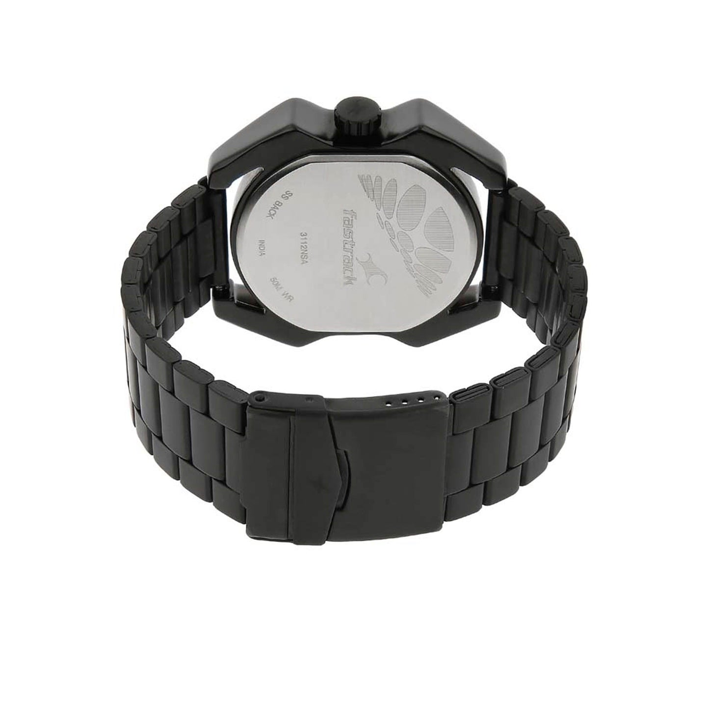 Fastrack Quartz Analog Silver Dial Stainless Steel Strap Watch for Guys