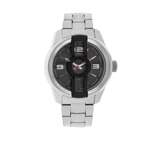 Fastrack Motorheads Quartz Analog Black Dial Stainless Steel Strap Watch for Guys