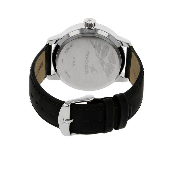 Fastrack Quartz Analog Red Dial Leather Strap Watch for Guys