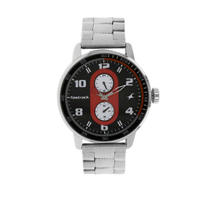 Fastrack Motorheads Quartz Analog Grey Dial Stainless Steel Strap Watch for Guys