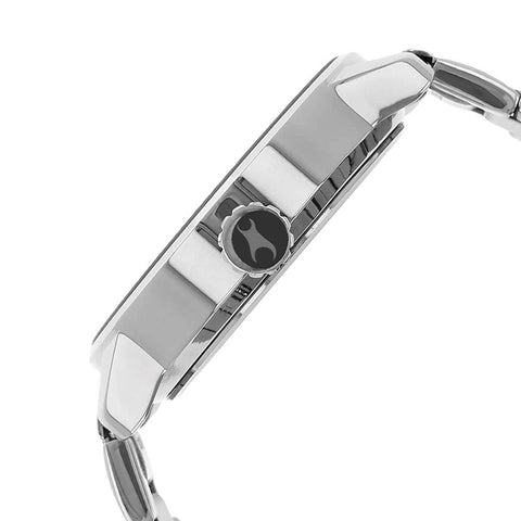 Fastrack Motorheads Quartz Analog Grey Dial Stainless Steel Strap Watch for Guys