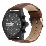 Fastrack All Nighters Quartz Multifunction Black Dial Leather Strap Watch for Guys