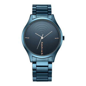 Fastrack Style Up Quartz Analog Blue Dial Stainless Steel Strap Watch for Guys