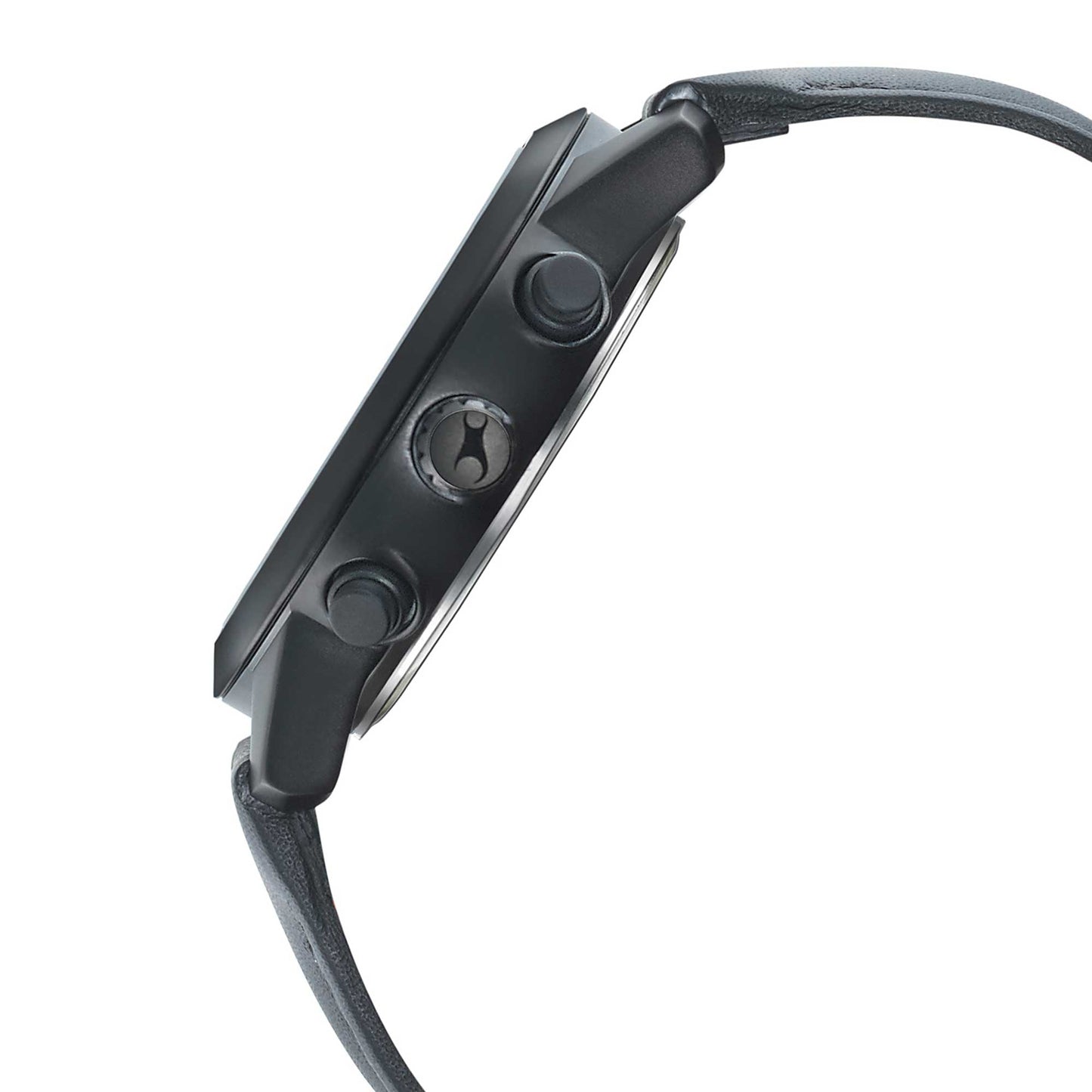 Fastrack Go Skate Quartz Multifunction Black Dial Leather Strap Watch for Guys