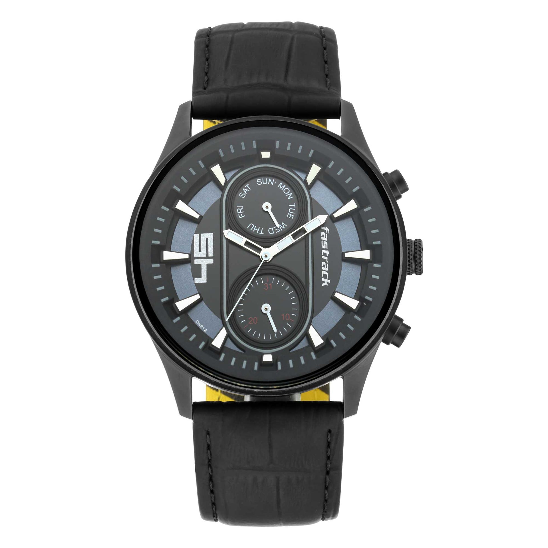 Fastrack Fastfit Quartz Analog with Day and Date Black Dial