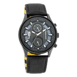 Fastrack Fastfit Quartz Analog with Day and Date Black Dial Leather Strap Watch for Guys