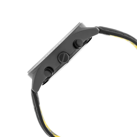 Fastrack Fastfit Quartz Analog with Day and Date Black Dial Leather Strap Watch for Guys