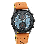 Fastrack Fastfit Quartz Analog with Day and Date Blue Dial Leather Strap Watch for Guys