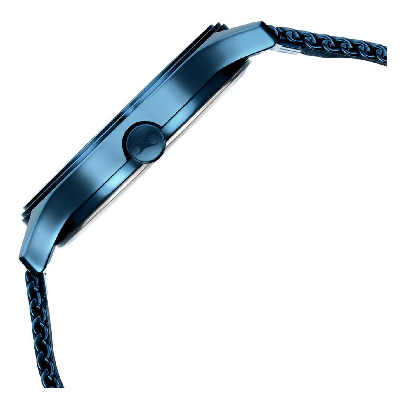 Fastrack Style Up Quartz Analog with Day and Date Blue Dial Stainless Steel Strap Watch for Guys