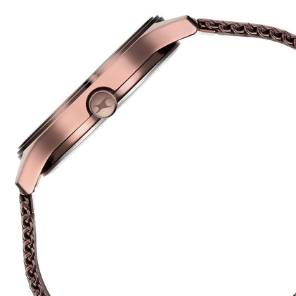 Fastrack Style Up Quartz Analog with Day and Date Brown Dial Stainless Steel Strap Watch for Guys