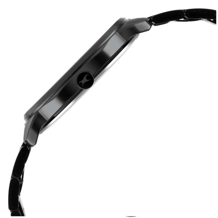 Fastrack Stunners Quartz Analog Black Dial Metal Strap Watch for Guys