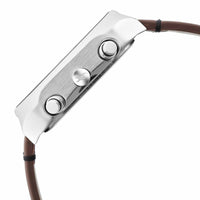 Fastrack Fleek Quartz Multifunction Grey Dial Leather Strap Watch For Guys