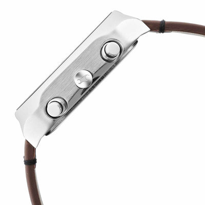 Fastrack Fleek Quartz Multifunction Grey Dial Leather Strap Watch For Guys