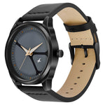 Fastrack MetaWe Quartz Analog Grey Dial Leather Strap Watch For Guys