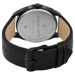 Fastrack MetaWe Quartz Analog Grey Dial Leather Strap Watch For Guys