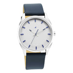 After Dark White Dial Leather Strap Watch for Guys 3273SL01