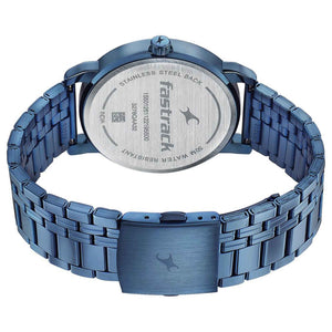 Fastrack Style Up Blue Dial Stainless Steel Strap Watch for Guys