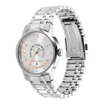 Fastrack Exuberant Quartz Analog with Day and Date Silver Dial Metal Strap Watch for Guys
