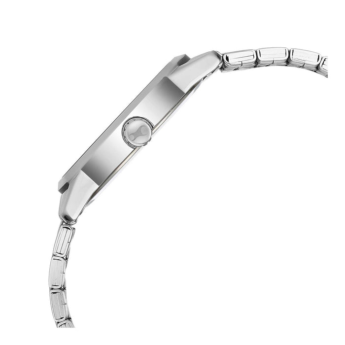 Fastrack Exuberant Quartz Analog with Day and Date Silver Dial Metal Strap Watch for Guys