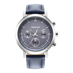 Fastrack Tick Tock Quartz Multifunction Blue Dial Leather Strap Watch for Guys