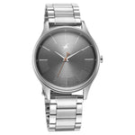 Fastrack Stunners Quartz Analog Grey Dial Metal Strap Watch for Guys