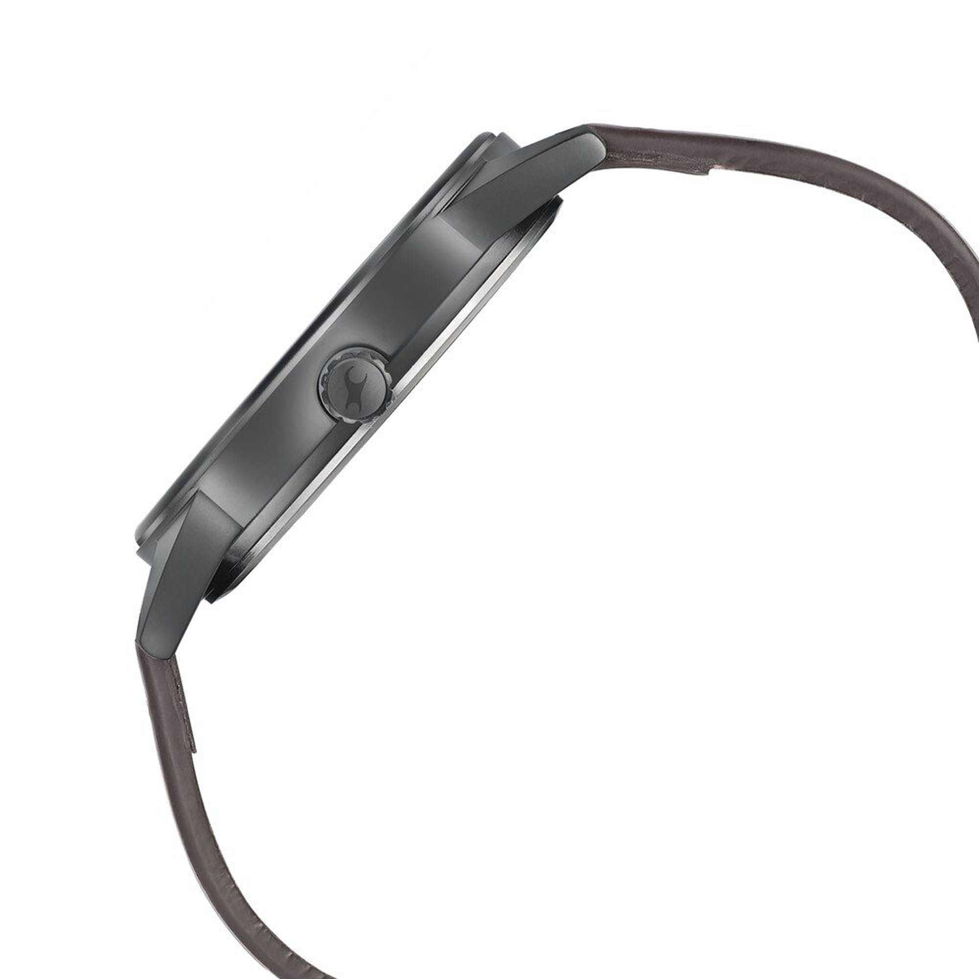 Fastrack Stunners Quartz Analog Green Dial Leather Strap Watch for Guys