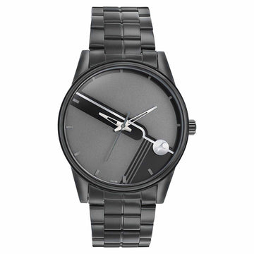 Fastrack Stunners Quartz Analog Grey Dial Stainless Steel Strap Watch for Guys 3305NM02
