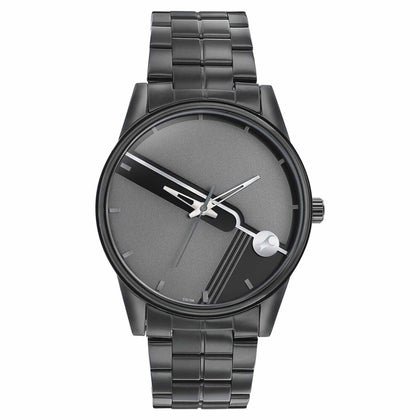 Fastrack Stunners Quartz Analog Grey Dial Stainless Steel Strap Watch for Guys 3305NM02