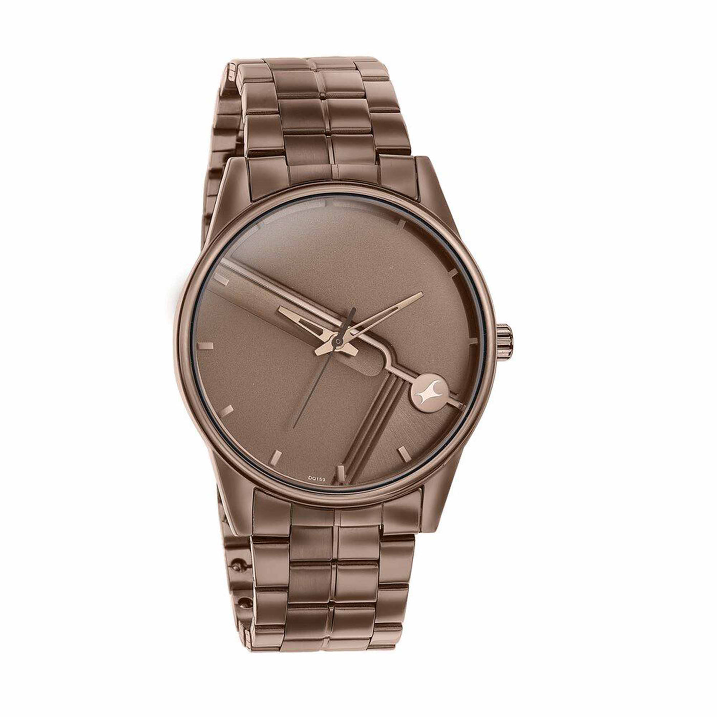 Fastrack Stunners Quartz Analog Brown Dial Stainless Steel Strap Watch for Guys