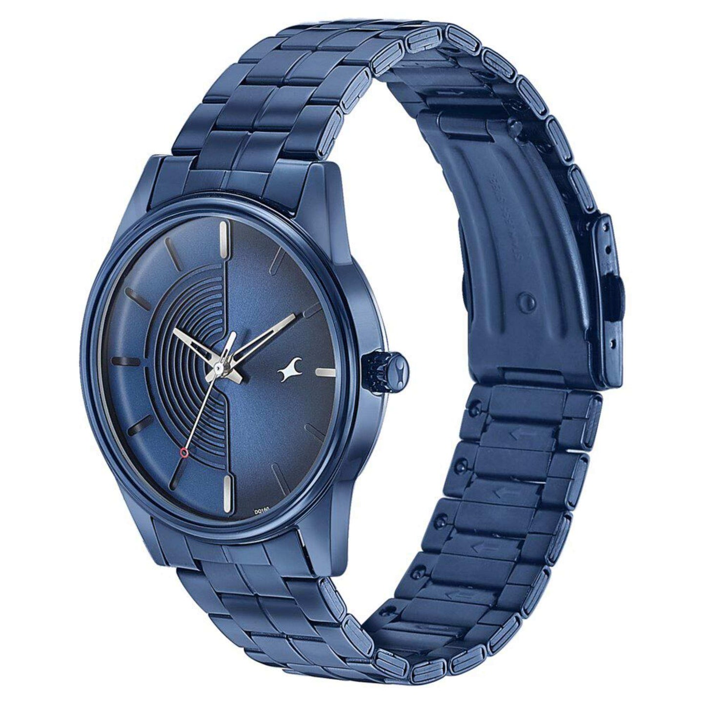 Fastrack Stunnerse Quartz Analog Blue Dial With Blue Metal Strap Watch for Guys