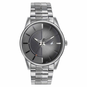 Fastrack Stunners Quartz Analog Grey Dial Stainless Steel Strap Watch for Guys 3305SM02