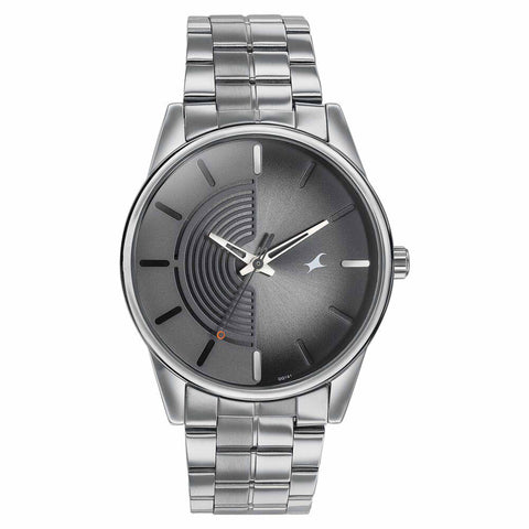Fastrack Stunners Quartz Analog Grey Dial Stainless Steel Strap Watch for Guys 3305SM02