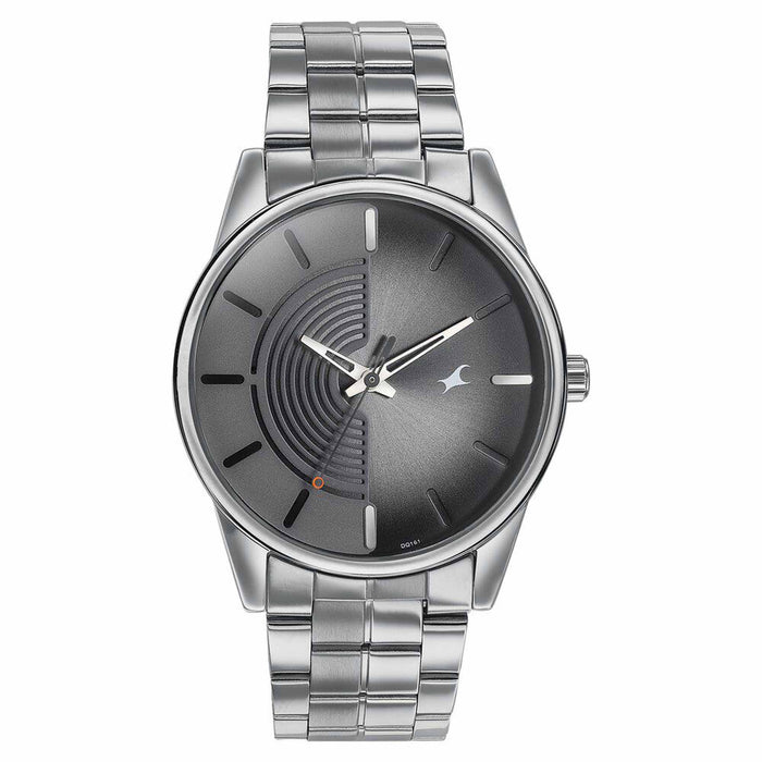 Fastrack Stunners Quartz Analog Grey Dial Stainless Steel Strap Watch for Guys 3305SM02