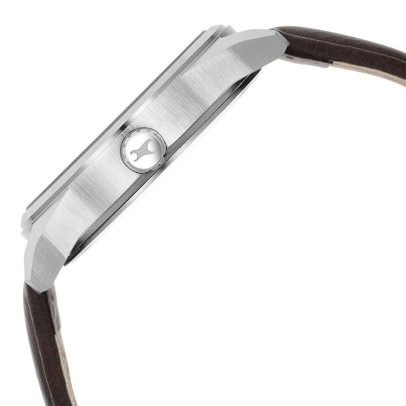 Fastrack Fleek Quartz Analog with Day and Date Blue Dial Leather Strap Watch For Guys