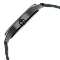 Fastrack Stunners Quartz Analog Black Dial Green Leather Strap Watch For Guys