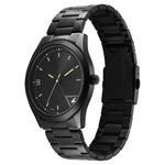 Fastrack Stunners Quartz Analog Black Dial Black Metal Strap Watch For Guys