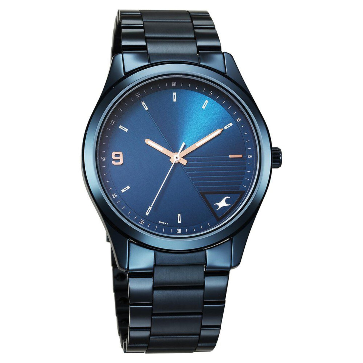 Fastrack Stunners Quartz Analog Blue Dial Blue Metal Strap Watch For Guys