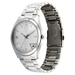Fastrack Stunners Quartz Analog Silver Dial Silver Metal Strap Watch For Guys