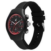 Fastrack Hype Multifunction with Black dial Black Silicon Strap watch for Guys